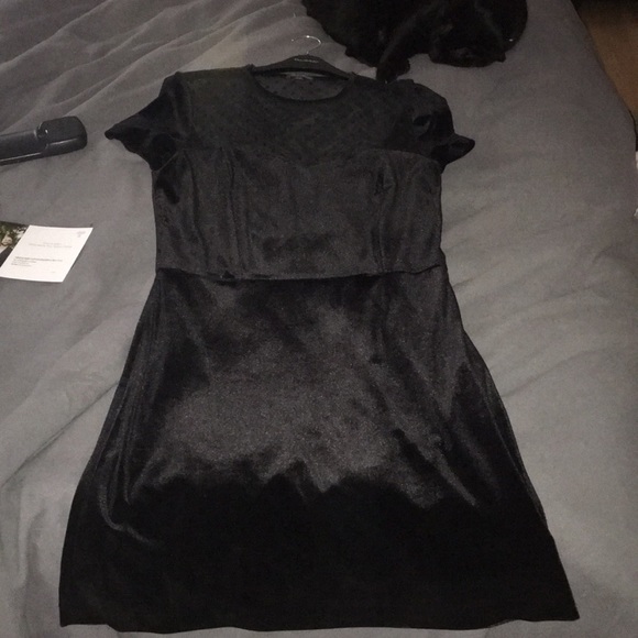 Miss selfridge mesh velvet dress - Picture 5 of 5